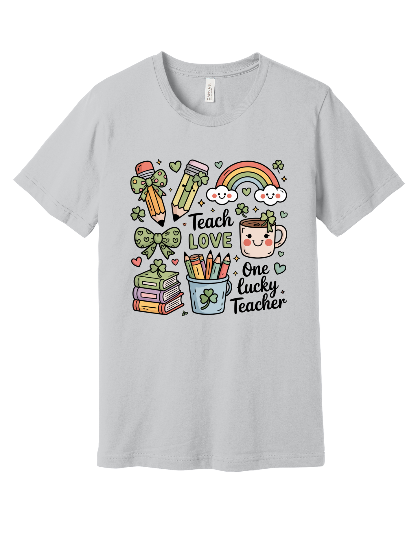 Lucky Teacher collage Shirt