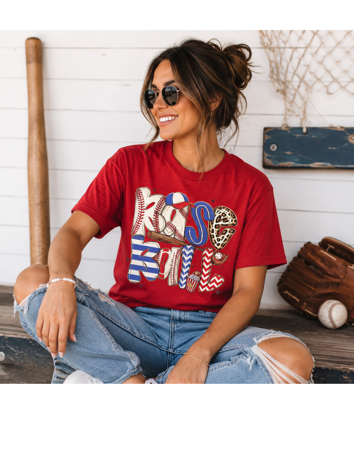 Baseball Fun Font Shirt