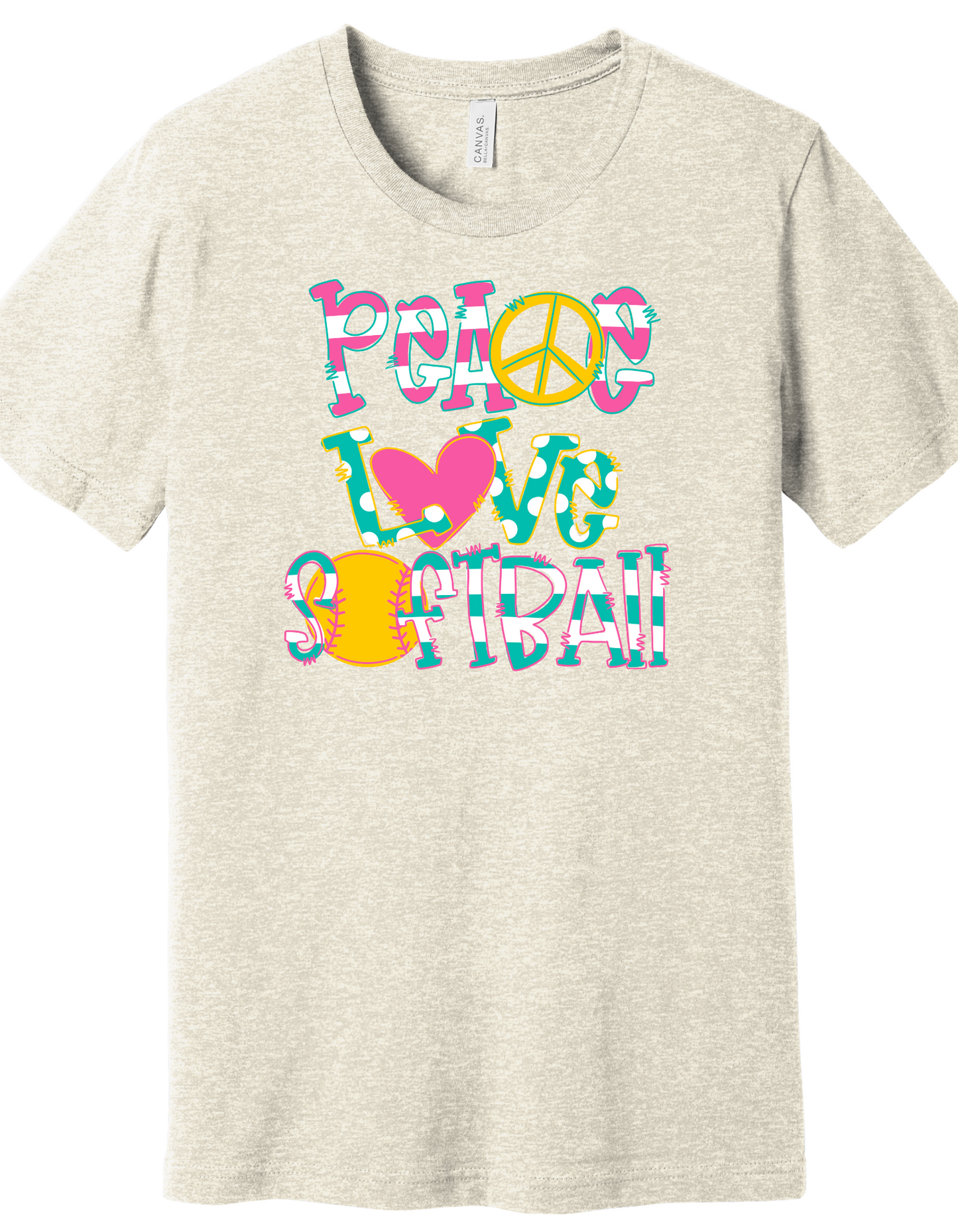 Peace, Love & Softball Shirt