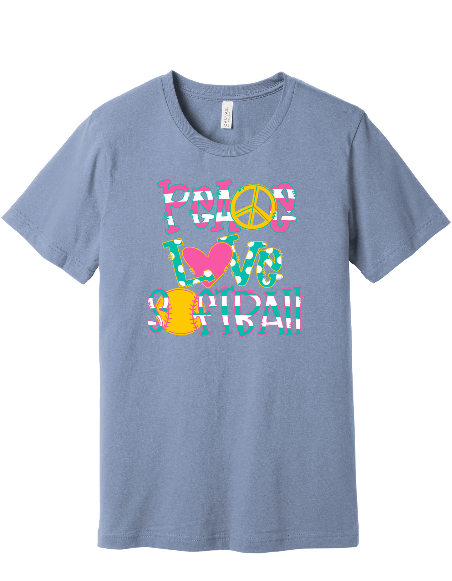 Peace, Love & Softball Shirt