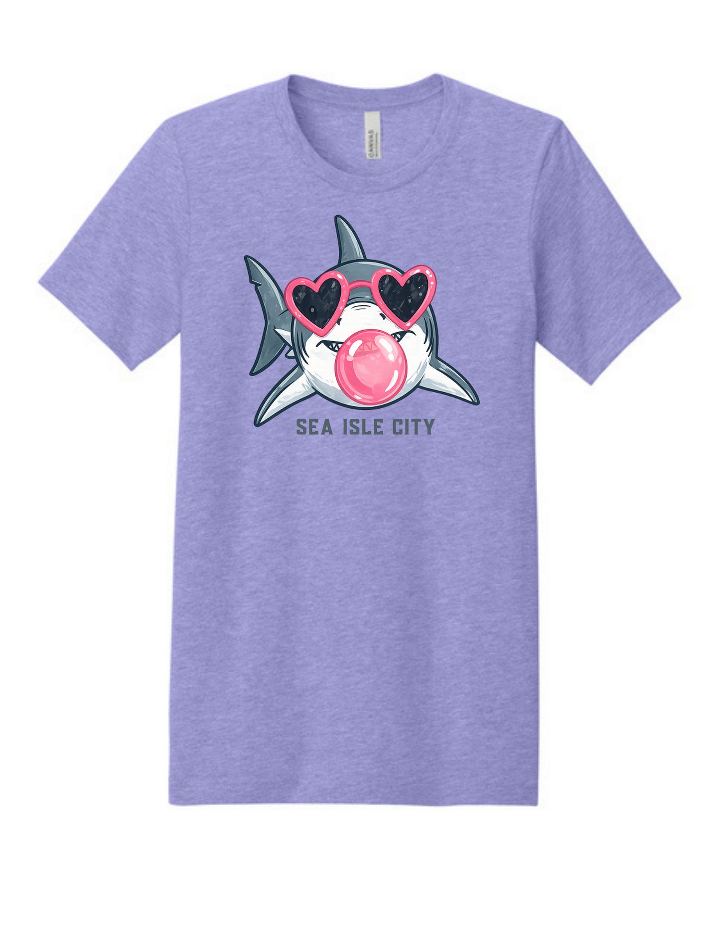 Sea Isle City Shark Bubble Gum Shirt