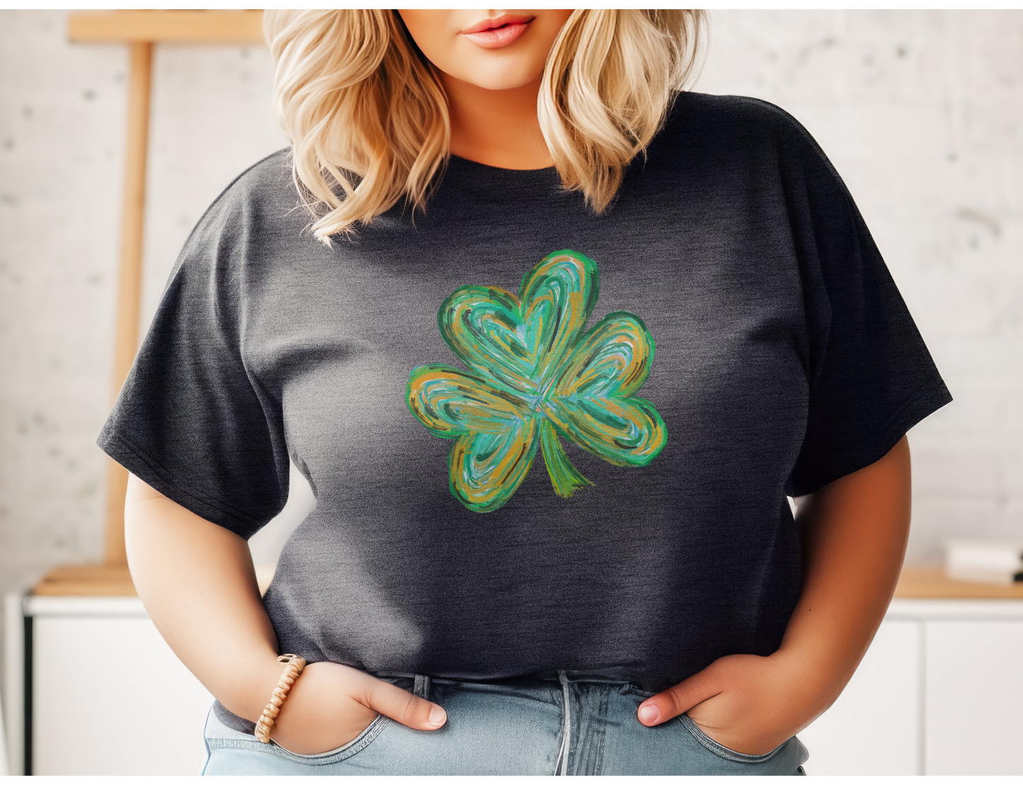 Bella+Canvas Watercolor Shamrock Tee Unisex