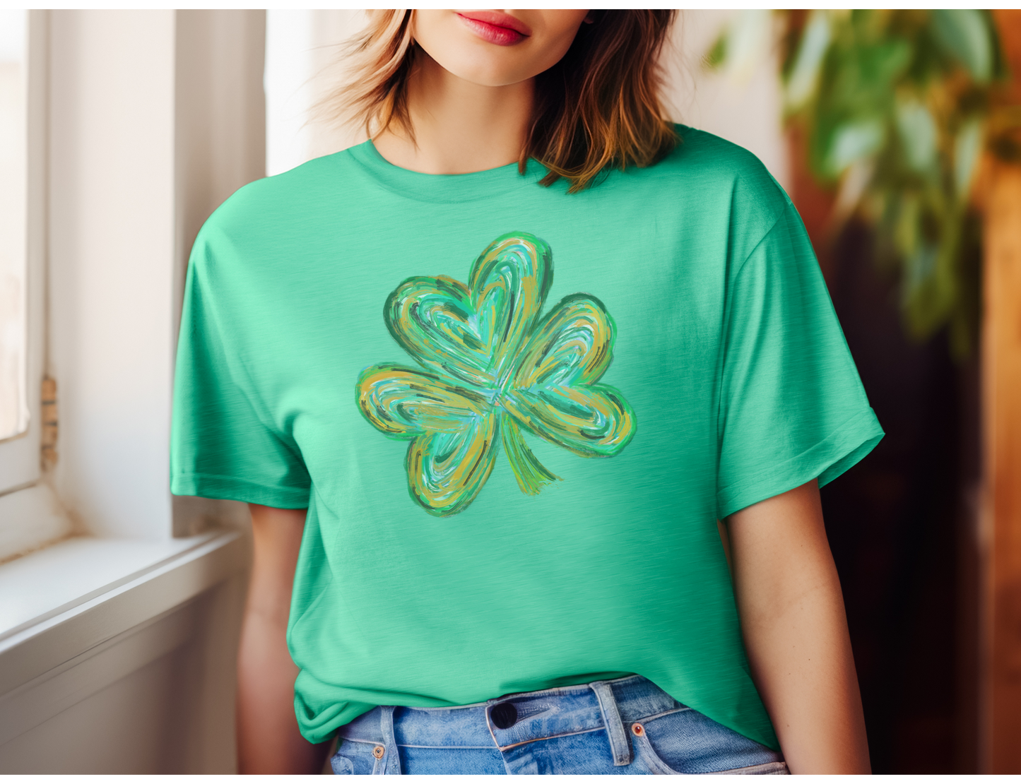 Bella+Canvas Watercolor Shamrock Tee Unisex