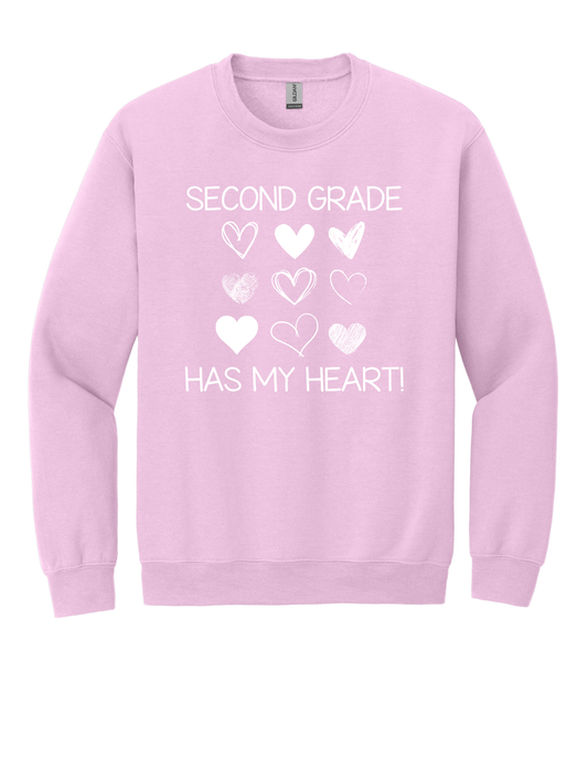 Second Grade has my heart Sweatshirt