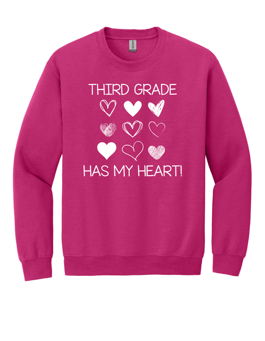 Third Grade has my heart Sweatshirt