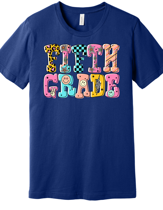 Fifth Grade Fun Letters Shirt