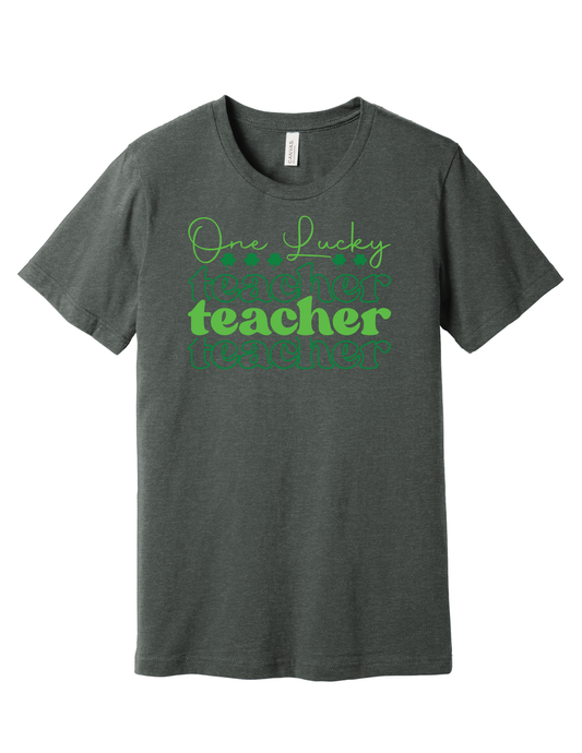 Lucky Teacher repetitive Shirt