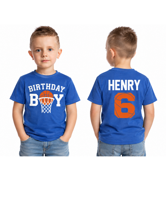 Boys Birthday Basketball Shirt