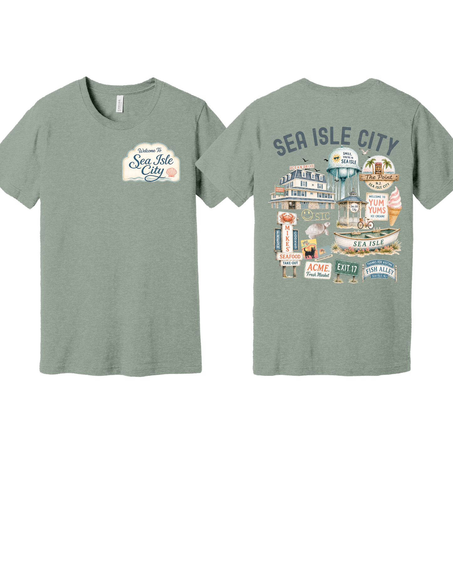 Sea Isle City Collage Shirt