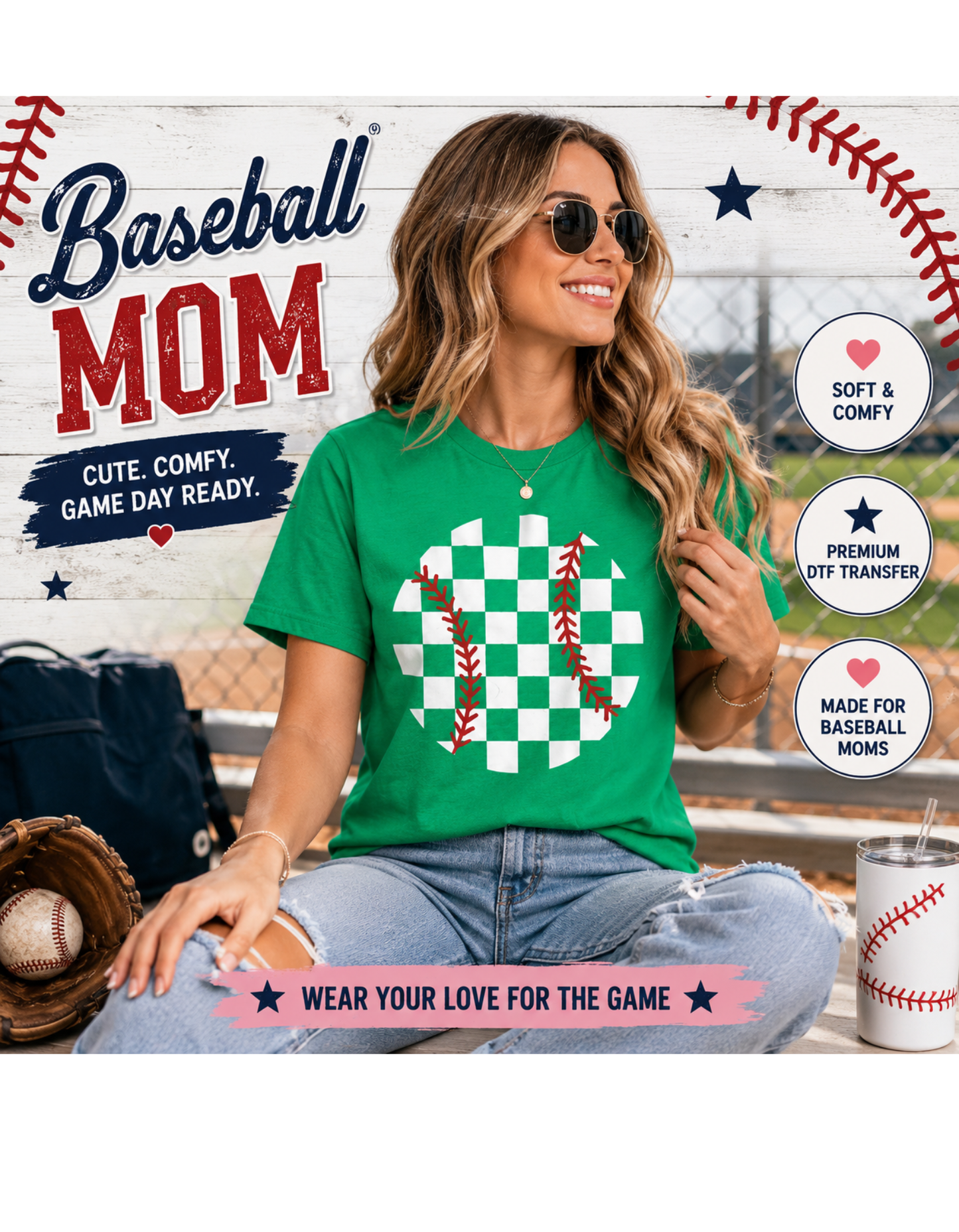 Baseball Checkered Shirt