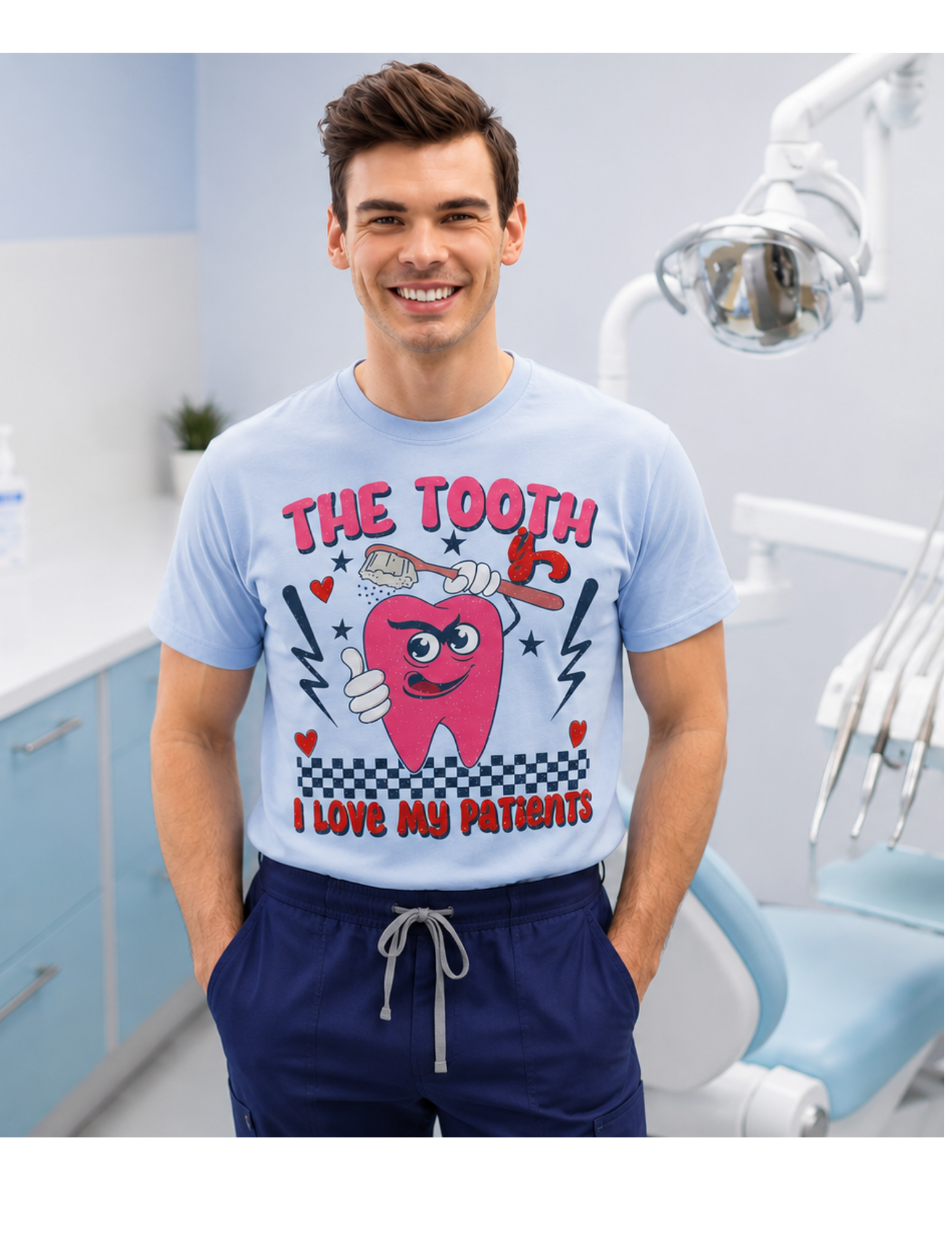 The tooth is I love my patients