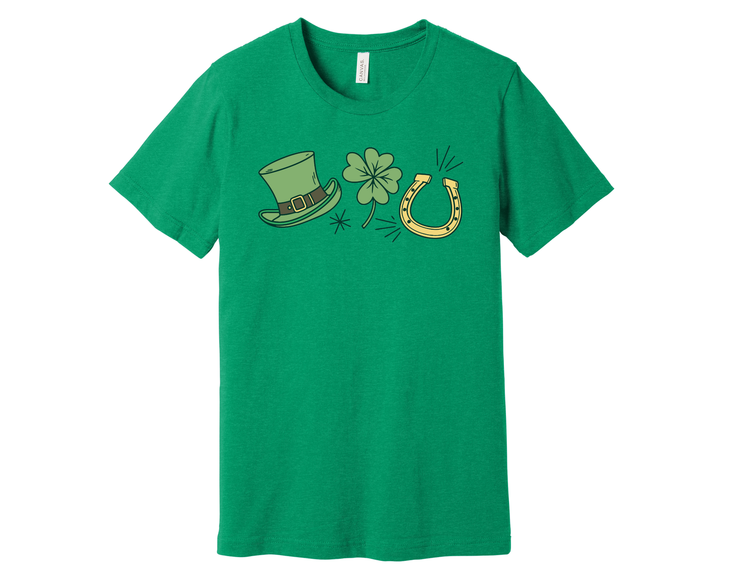 Irish Hat, Clover and Horseshoe Shirt
