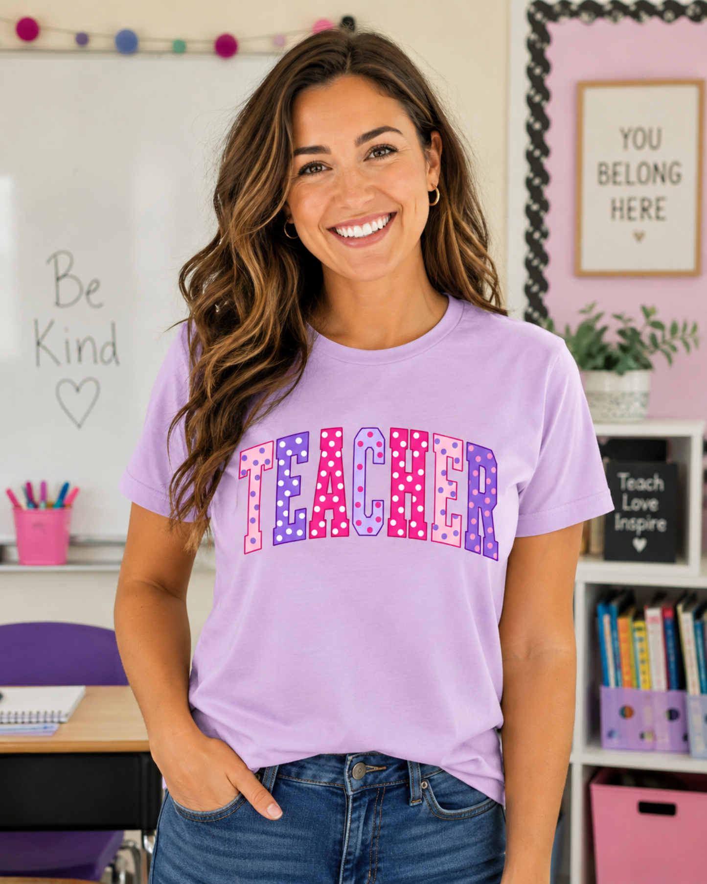 Teacher pink and purple