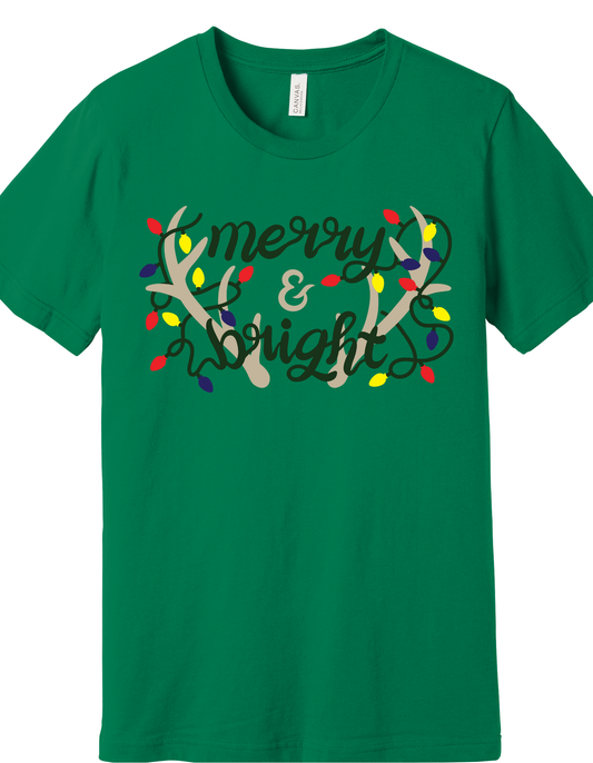 Merry & Bright Antlers Shirt