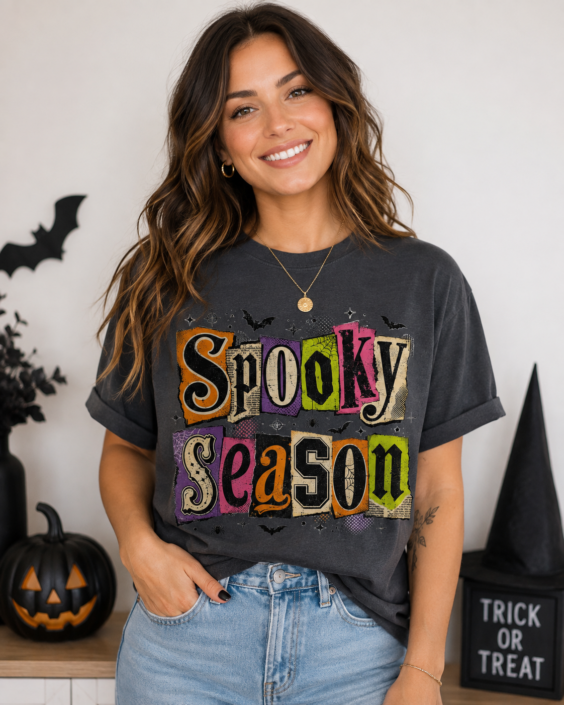 Spooky Season Squares Shirt