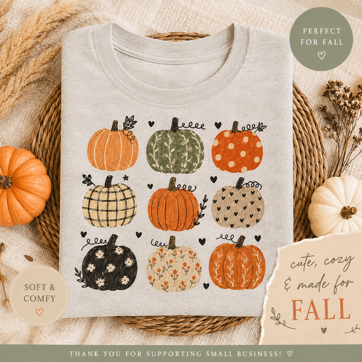 Fall pumpkin pattern Shirt