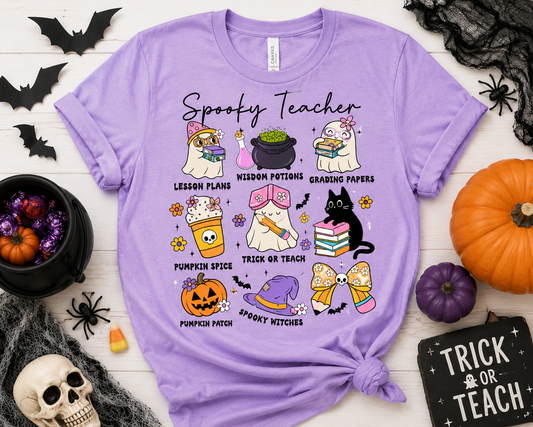 Spooky Teacher Collage Shirt