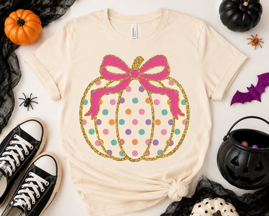 Polka Dot Pumpkin Shirt