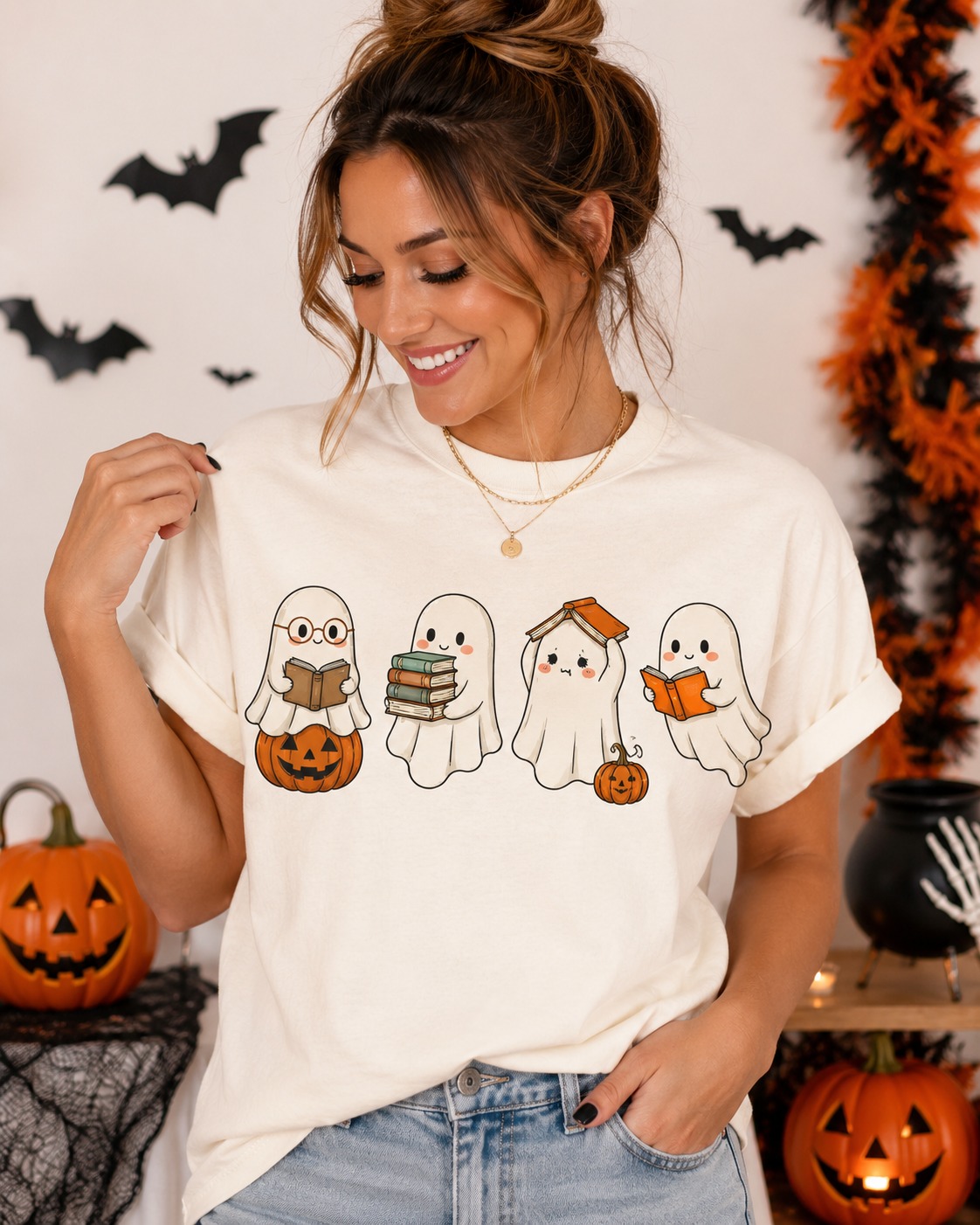 Ghost and pumpkin Shirt