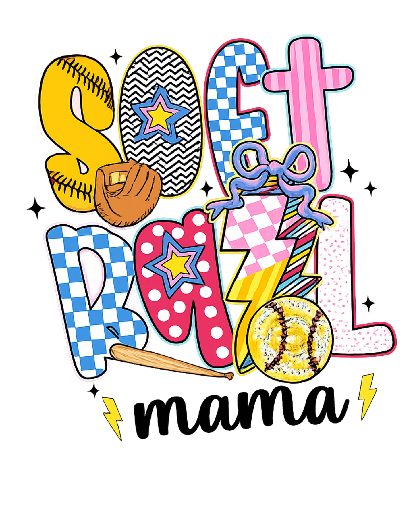 Softball Mama Retro Shirt